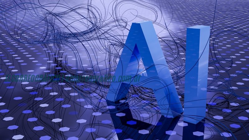 Inteligencia artificial cuántica y soluciones innovadoras para el comercio una imagen generada por computadora de la letra AI Inteligencia artificial cuántica y soluciones innovadoras para el comercio