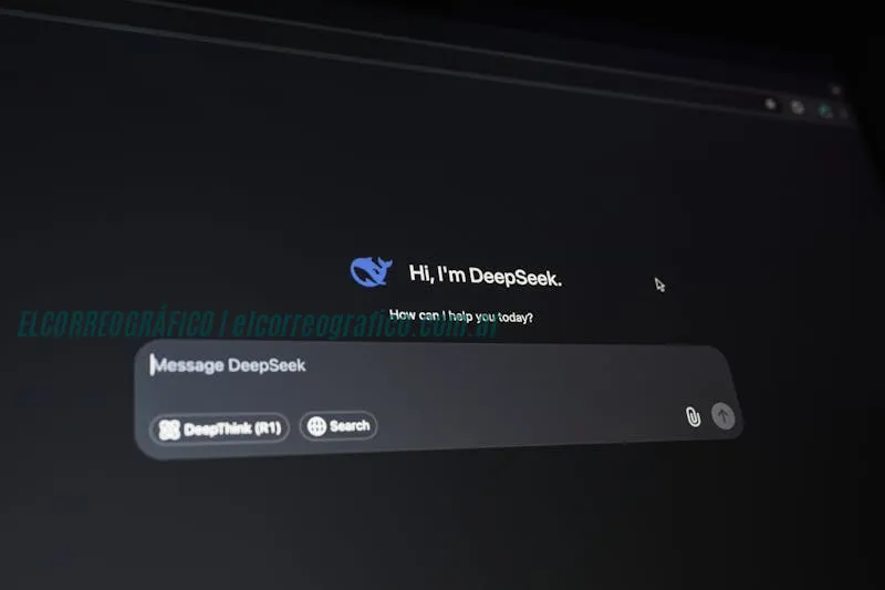 Close-up of a digital assistant interface on a dark screen, showcasing AI technology communication. Inteligencia Artificial: La clave para la innovación en tecnologías modernas en 2025