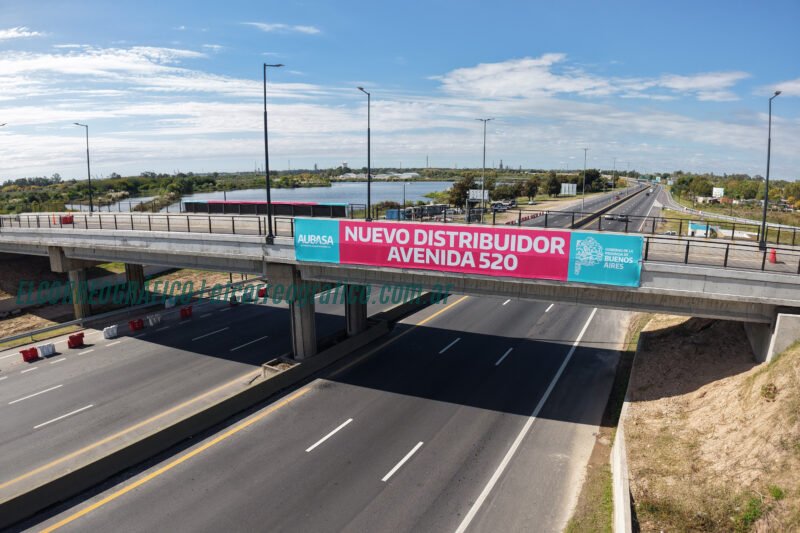 Alak y Kicillof inauguraron el distribuidor de Avenida 520 en la autopista La Plata - Buenos Aires