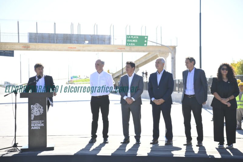 Alak y Kicillof inauguraron el distribuidor de Avenida 520 en la autopista La Plata Buenos Aires 7