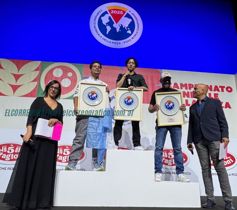 Argentina reafirma su lugar en la gastronomía mundial en el Campeonato de la Pizza en Parma Podio Parma APYCE, Argentina reafirma su lugar en la gastronomía mundial en el Campeonato de la Pizza en Parma