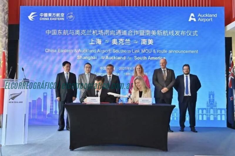 “Nuevo Corredor Aéreo Internacional de Comercio” cubrirá el vacío de vuelos directos a Sudamérica: China Eastern estrenará la ruta Shanghái-Auckland-Buenos Aires “Nuevo Corredor Aéreo Internacional de Comercio” cubrirá el vacío de vuelos directos a Sudamérica. China Eastern estrenará la ruta Shanghái Auckland Buenos Aires 1