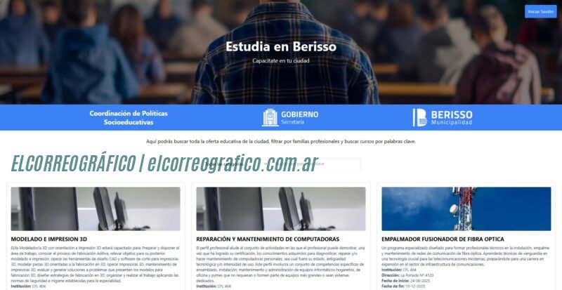 Berisso lanza plataforma digital que centraliza toda su oferta educativa