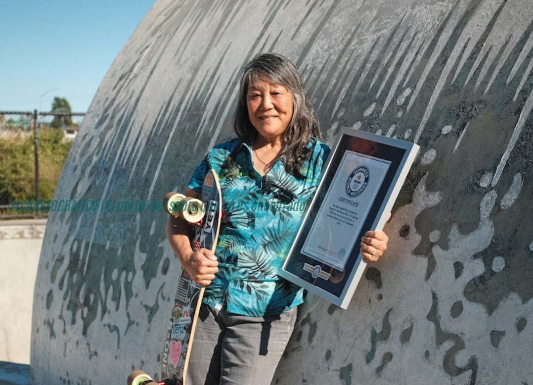 Judi Oyama SC skate park Leyenda del skate rompe récord Guinness a los 65, Si un chico puede, una chica puede