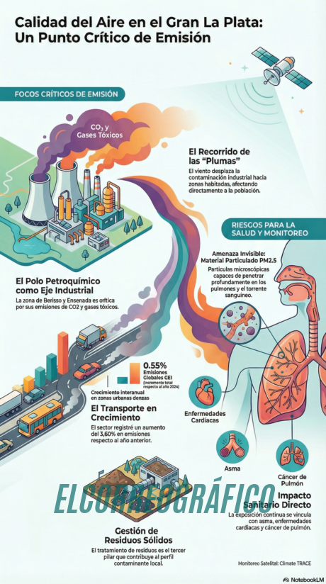 La Plata, Berisso y Ensenada bajo la lupa, satélites revelan niveles críticos de contaminación que superan los límites recomendados 14