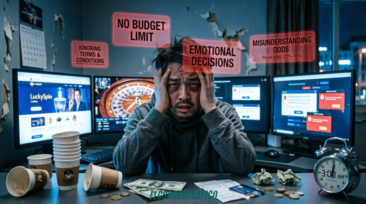 Errores comunes que cometen los jugadores en casinos online Errores comunes que cometen los jugadores en casinos online