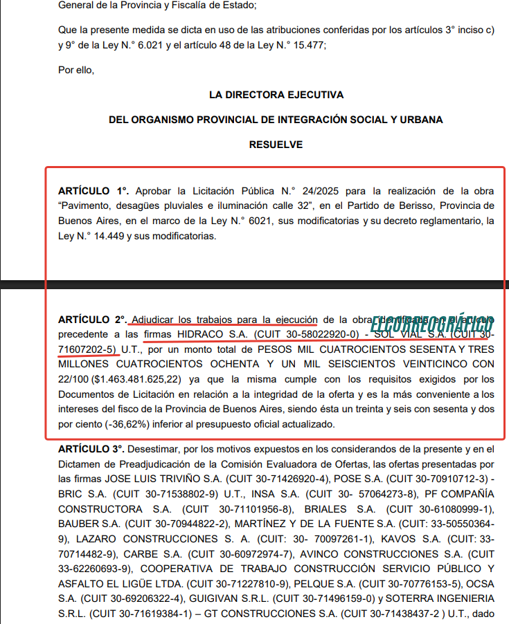Sol Vial SA, la empresa imputada que sigue cobrando millones en Berisso mientras Cagliardi mira para otro lado 12