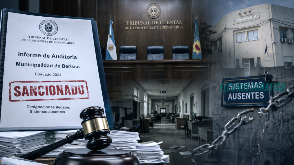 Auditoría municipal Berisso 2024: el Tribunal de Cuentas impactante sanción a Cagliardi y 10 funcionarios por 5 irregularidades críticas Auditoría municipal Berisso 2024: sede del Municipio de Berisso bajo observación del Tribunal de Cuentas bonaerense Auditoría municipal Berisso 2024, el Tribunal de Cuentas sancionó a Cagliardi y 10 funcionarios por 5 irregularidades críticas