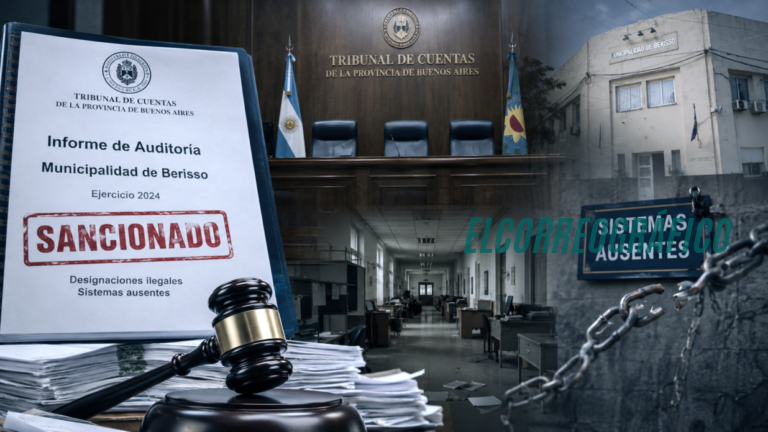 Auditoría municipal Berisso 2024: sede del Municipio de Berisso bajo observación del Tribunal de Cuentas bonaerense Auditoría municipal Berisso 2024, el Tribunal de Cuentas sancionó a Cagliardi y 10 funcionarios por 5 irregularidades críticas