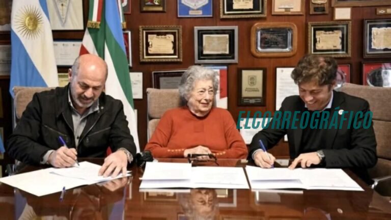 Obra pública Ensenada Archivo Madres: Mario Secco junto a Hebe de Bonafini y Axel Kicillof en la firma del convenio de construcción del Edificio Sede del Archivo Madres de Plaza de Mayo en Ensenada, obra adjudicada a Riorca SA por $1.787 millones y observada por el Tribunal de Cuentas bonaerense. Obra pública Ensenada el Tribunal de Cuentas dejó a Secco y 5 funcionarios bajo reserva de responsabilidad en licitación de $1.787 millones 1