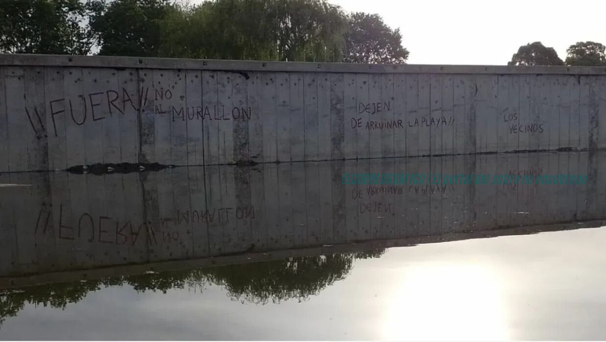 Murallón Punta Lara: alarmante avance 800 metros de obras notable sin estudio ambiental Murallón Punta Lara, alarmante avance de obras sin estudio ambiental 5