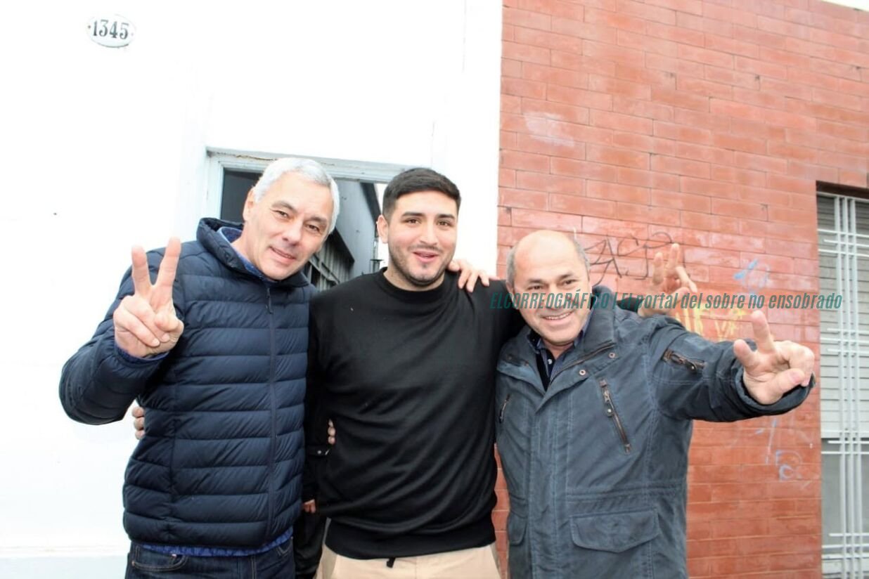 Fabián Cagliardi, Braian Medina y Mario Secco