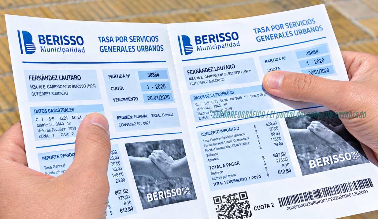 Concejo Deliberante de Berisso: 100 fabulosos funcionarios y sendas de papel innovador, clave del debate Factura municipal de Berisso al sol